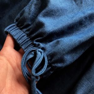 Denim off the shoulder dress